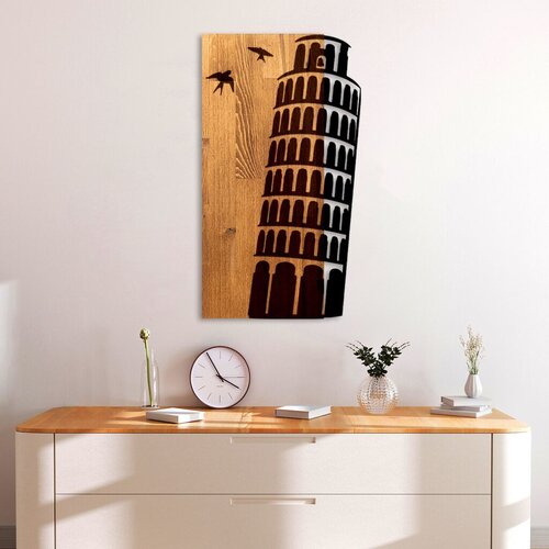 Wallity zidna dekoracija Pisa Tower, 32cmx58cmx3cm, Hrast Cene