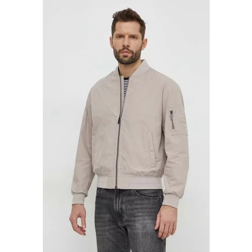 Calvin Klein Bomber jakna za muškarce, boja: siva, za prijelazno razdoblje