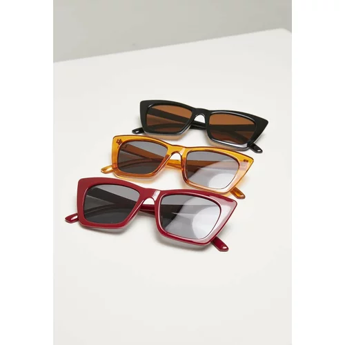 Urban Classics Accessoires Sunglasses Tilos 3-Pack dark red/black/orange