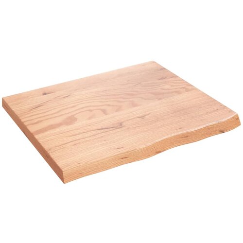  Zidna polica svjetlosmeđa 60 x 50 x 2 cm od obrađene hrastovine Slike