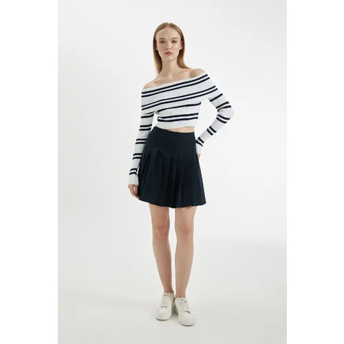 Defacto Cool Pleated High Waist Mini Skirt