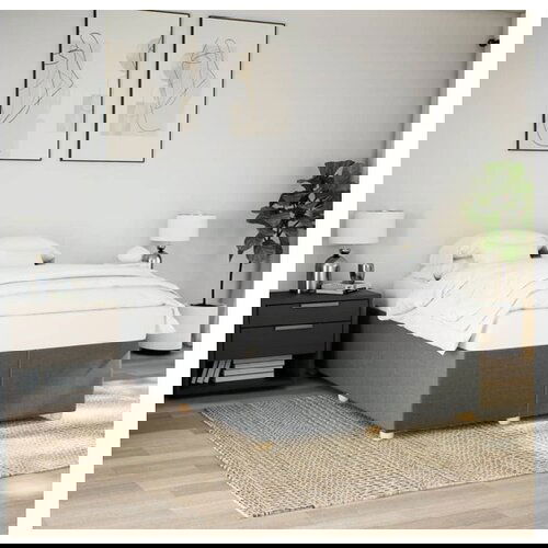 VidaXL Posteljni okvir brez vzmetnice temno siv 140x200 cm tkanina Slike