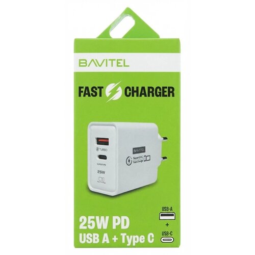 BAVIN Bavitel punjač 25W Usb A+ Type C bela ( 92016 ) Slike