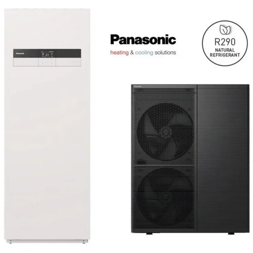 Panasonic T-CAP Aquarea WH-WXG12ME8+WH-ADC0316M9E82 12 kW toplotna črpalka (R290 propan, hidrosplit, zrak-voda, 3F fazna, 185l bojler) - Cene