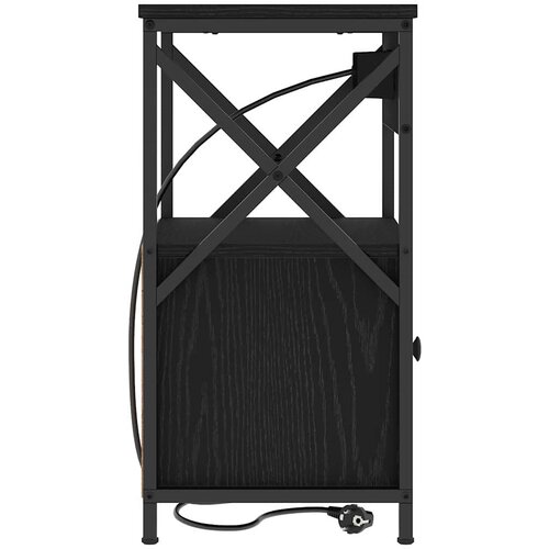  Noćni ormar Crni hrast 40 x 31 x 60 cm Konstruirano drvo Slike