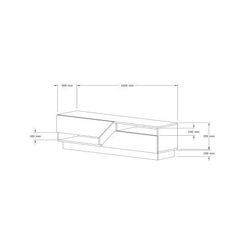 Hanah home TV ormarić Koza, 160 cm, Krem Slike