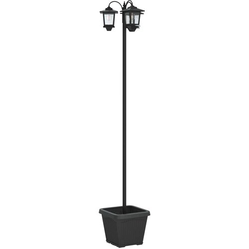  Lampion sa 3 glave s posadnikom Crna 32 x 32 x 188 cm Slike