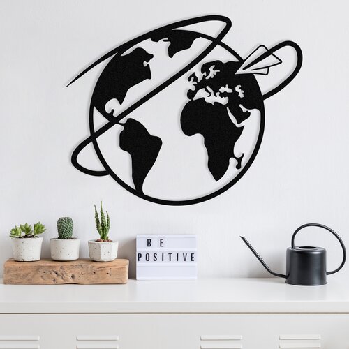 Opviq zidna dekoracija Travel, 55x44 cm, 1.2mm, Crna Slike