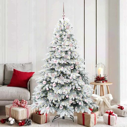 vidaXL Umestno božično drevo med 300 LED Zelena 180 cm PE in PVC Cene