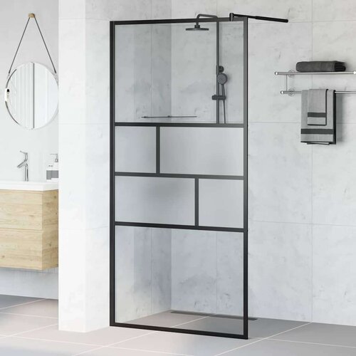  Zid za walk-in tu&scaron; Crna 80 x 195 x 0.5 cm Staklo i aluminij Cijene