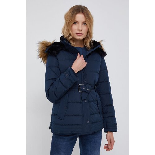 Pepe Jeans Pernata jakna FRIDA za žene, boja: tamno plava, za zimu Slike