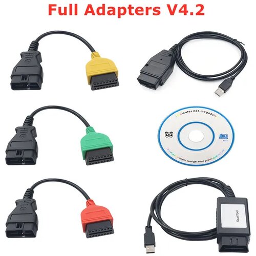 Aermotor Fiat ECU Scanner, Polna različica V48, Diagnostično orodje, Poln adapter V42, (5000156907) Slike
