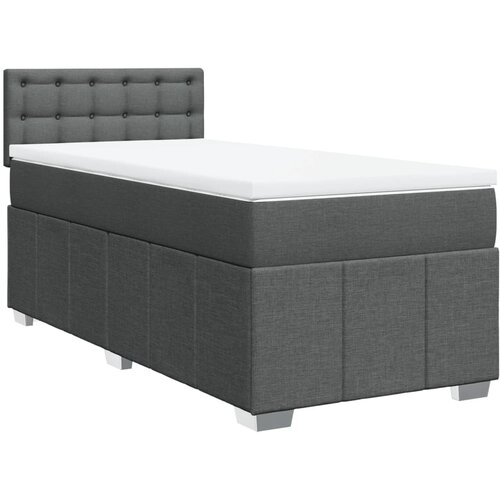 Maison Chic Box spring postelja - Vzmetna postelja z vzmetnico temno siva 100x200 cm blago SL11377, (21907005) Cene