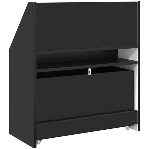  Polica za knjige za djecu s ladicama Crna 60 x 29,5 x 69 cm Slike