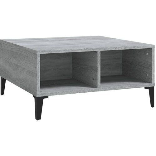 Maison Chic Klubska mizica - kavna mizica - Nizka mizica siva sonoma 60x60x30 cm iverna plo&amp;scaron;ča, (21752918) Slike