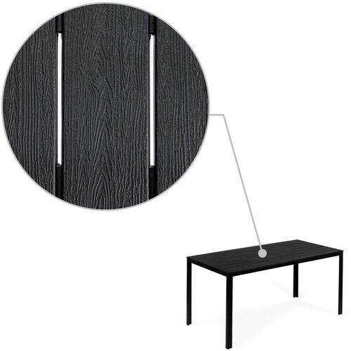 Modern Home stol za terasu 156 x 78 cm crni Slike