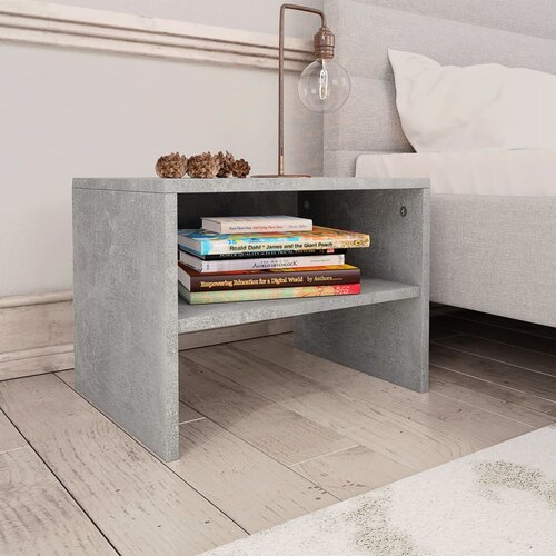VidaXL Nočna omarica betonsko siva 40x30x30 cm iverna plo&amp;scaron;ča, (20623904) Slike