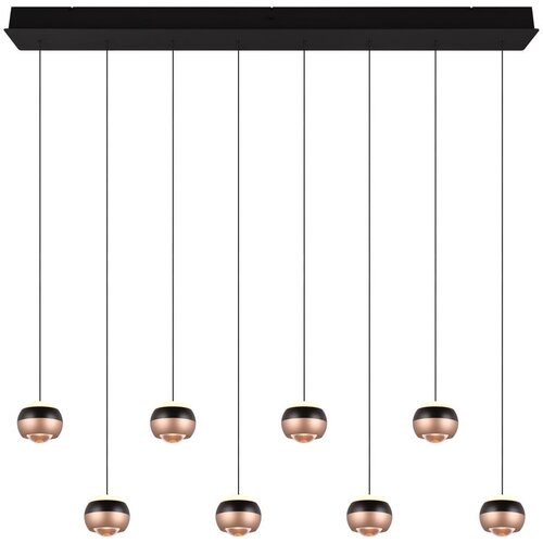 Trio Select Crna/u bakrenoj boji LED viseća svjetiljka s metalnim sjenilom Orbit &amp;ndash; Slike