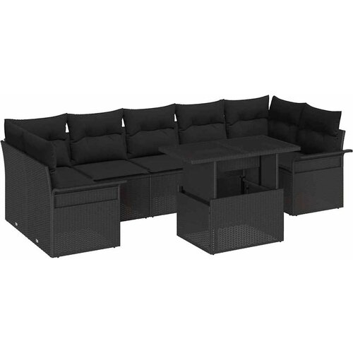  Sjedeća garnitura za vrt 8 kom. poliratan 100 x 55 x 73 cm Slike