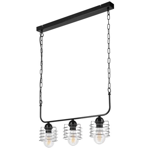 Luster na lancu MORGAN 3xE27/60W/230V crna/hrom Slike