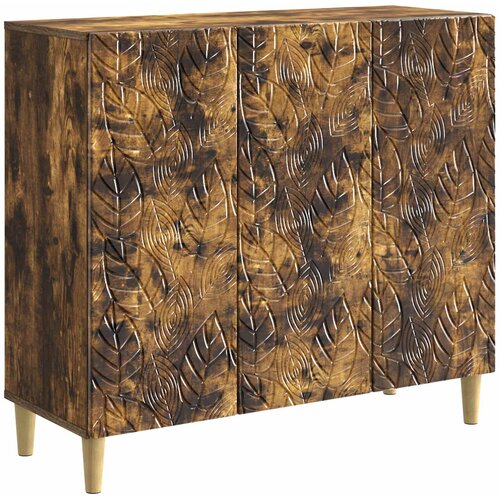 vidaXL Strani &scaron;al Dimljen hrast 89 x 34,5 x 80 cm Inženirski les, (5000253274) Cene