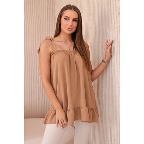 Kesi Blouse with Camel bows Slike