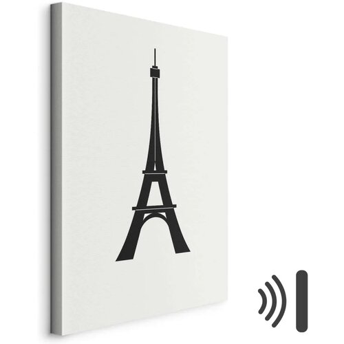  Slika - Eiffel Tower Simple Graphics in Black and White 40x60 Akustična Cijene
