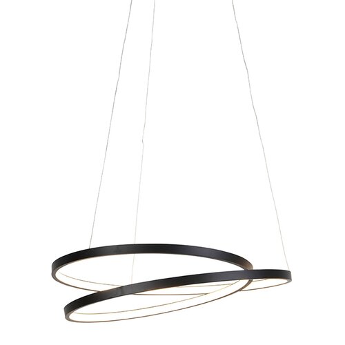 PAUL NEUHAUS Dizajn viseča svetilka črna 55 cm, vključno z LED zatemnitvijo - Rowan Slike