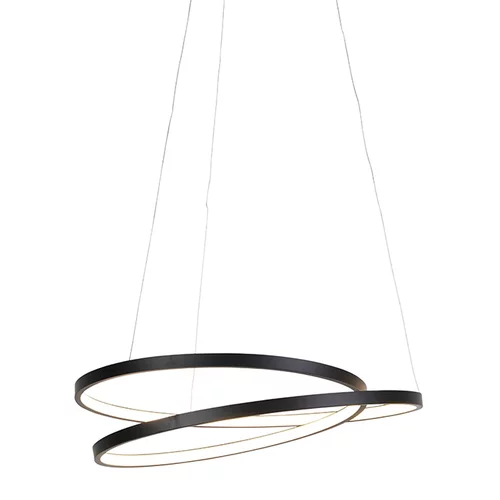PAUL NEUHAUS Dizajn viseča svetilka črna 55 cm, vključno z LED zatemnitvijo - Rowan