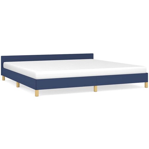  Okvir za krevet bez madraca plavi 200x200 cm od tkanine Slike