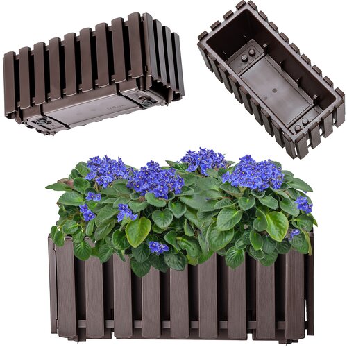 KADAX balkonski cvetlični lonec 38x18x16,5 cm rjave barve za balkon, (5000346606) Cene