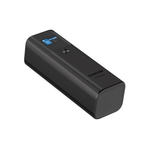 Canyon PB-2010, allowed for air travel power bank 27000mAh/97.2Wh li-poly battery, in/out:2xUSB-C PD3.1 140W, out:usb-a qc 3.0 22.5W,TFT display,dark grey Slike
