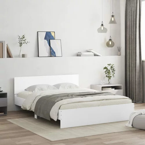  Okvir za krevet s uzglavljem bijeli 150x200 cm