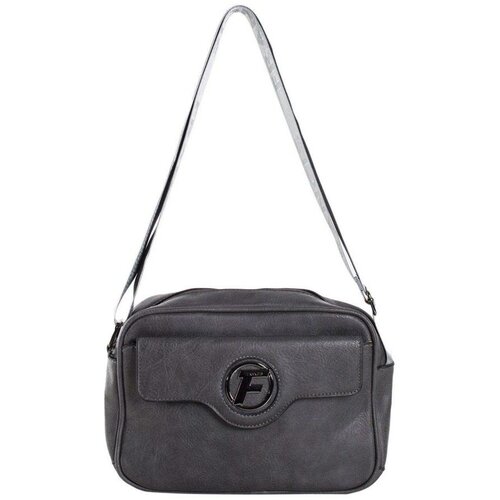 Fashion Hunters Dark gray women's eco-leather messenger bag Slike