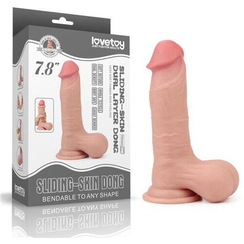 Lovetoy sliding-skin dual layer dong 7.8&amp;quot; skin Slike