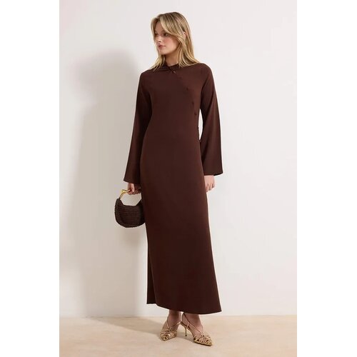 Trendyol Modest Ženska haljina Tctss26Eb00030, Smeđa Cene