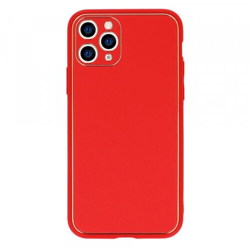 Luxury silikonski ovitek za Xiaomi Mi 11 - rdeč z zlatim robom Slike