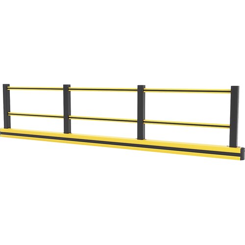 Boplan Talna pregrada z ograjo, rumene / črne barve, Vx&amp;Scaron;xD 1150 x 174 x 5150 mm Slike