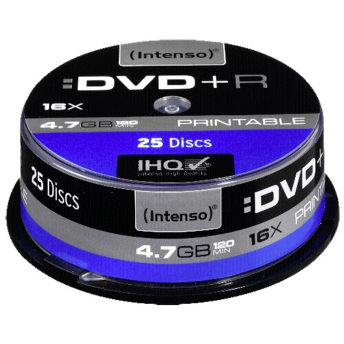 Intenso 1x25 DVD+R 4,7GB 16x Speed Cakebox printable Cijene