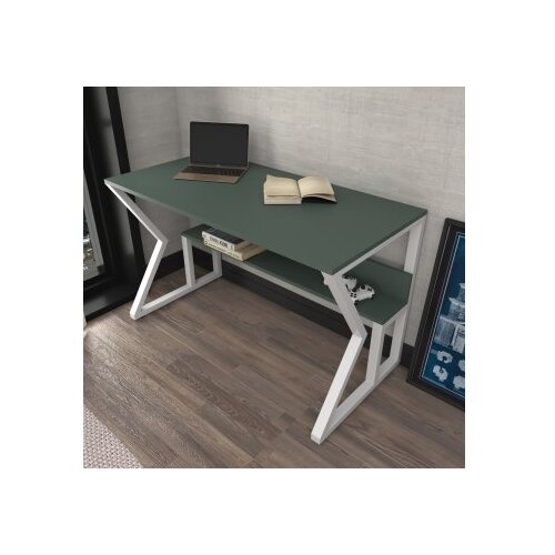 Hanah home Radni sto, 120x72,8x60​ cm, Zeleno-bijeli Slike