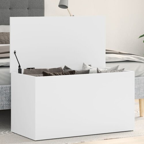 Furnova Skrinja za shranjevanje bela 84x42x46 cm konstruiran les, (21956073) Slike
