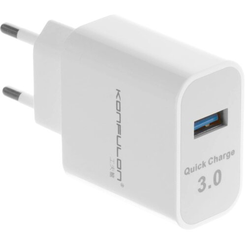 Konfulon Kućni Punjač C27, QC 3.0, 2.1A,, Beli Cene