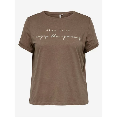 Only Brown T-Shirt CARMAKOMA Bessy - Women