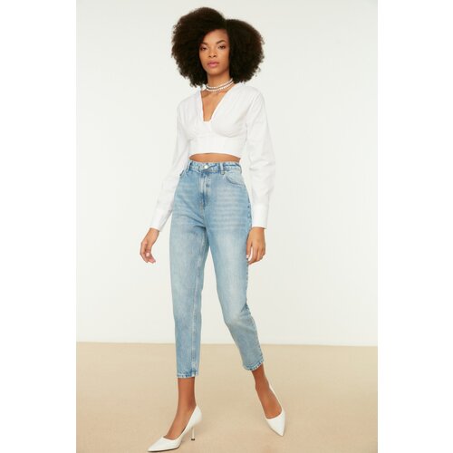 Trendyol Light Blue High Waist Mom Jeans Slike
