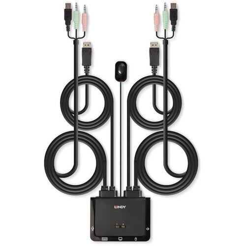 Lindy 2 Port DisplayPort 1.2, USB 2.0 and Audio Cable KVM Switch Cijene