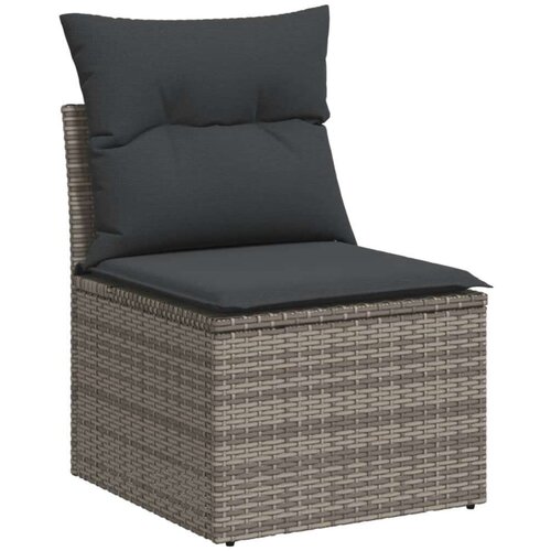vidaXL 6-dijelni set vrtnih sofa od poliratana s jastucima sivi Cijene