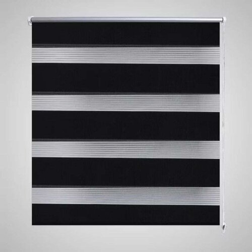 Rolo crne zavjese sa zebrastim linijama 140 x 175 cm Slike