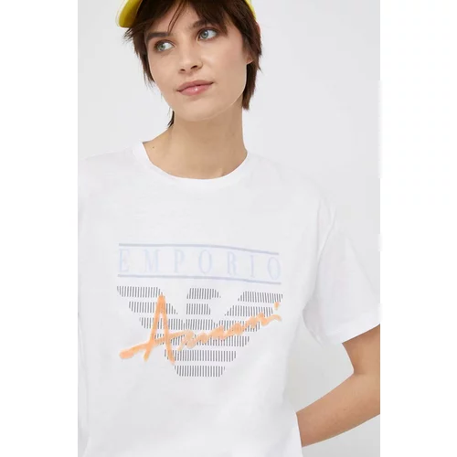 Emporio Armani Pamučna majica boja: bijela
