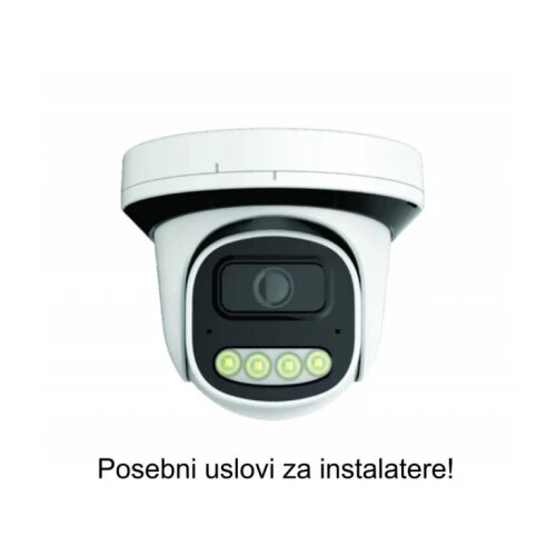 Gembird CAM-IP8MP-PSM30D kamera 4mp P6SLite, 2.8mm-F1.6 poe IP66 dual led 4xIR+4x full color mic 25m Cene