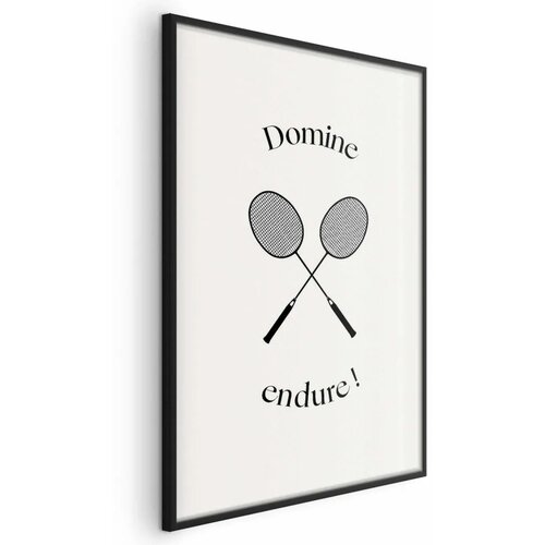  Plakat - Summer Games - Badminton Rackets on a White Background 60x90 Crni okvir Cene